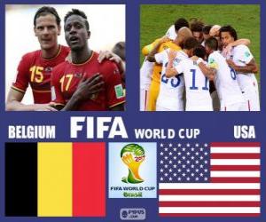 пазл Бельгия - США, восьмой финала, Бразилия 2014